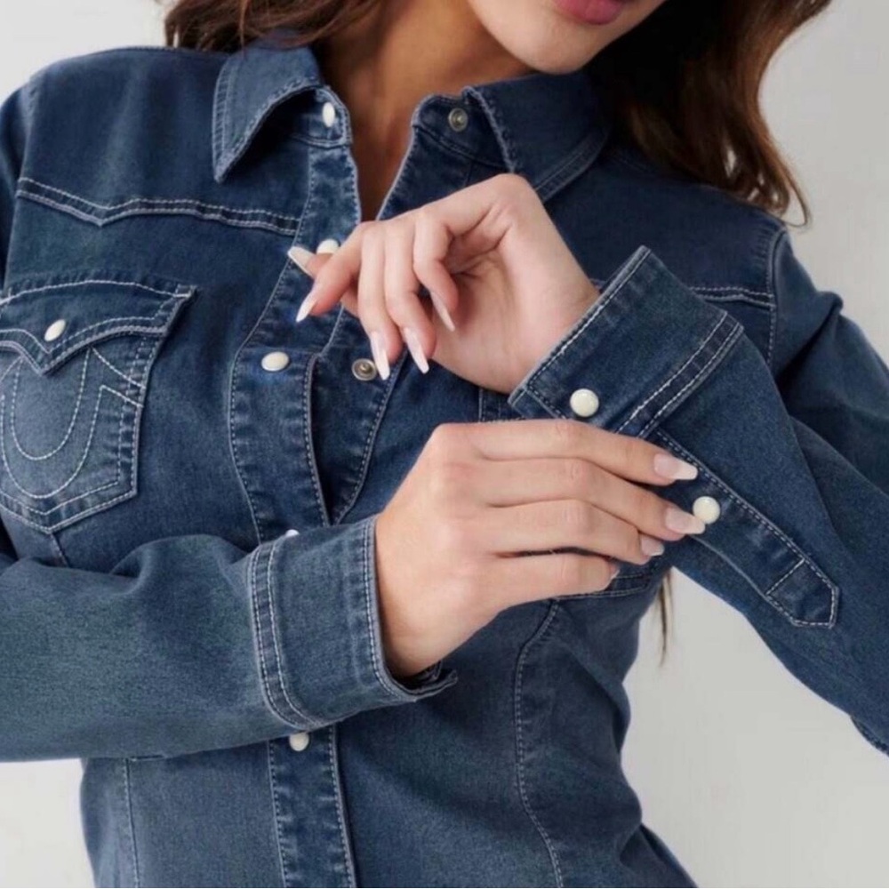 Denim Button-Up Shirt